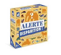 Janod - Alerta de Desaparición! Animales amenazados - Juego de mesa infantil - Juego educativo colaborativo - Juego para la familia - Observación y memoria lengua francesa - A partir de 6 años, J02458