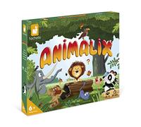 Janod AnimaliX - Juego de deducción (1 Rueda + 4 bandejas Individuales + 32 Cartas + 4 rotuladores borrables, a Partir de 6 años, J02476)