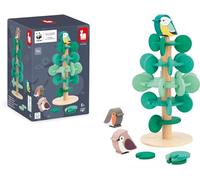 Janod - Árbol para Montar 30 cm - 37 Piezas + 3 Pájaros - Juego de Estímulo - Juguete de Madera FSC - Colaboración WWF - A Partir De 3 Años, J08646