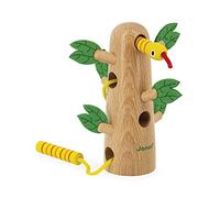 Janod - Árbol Tropical para Atar Tropik - Juguete para Bebés de Madera - Juego Educativo Motricidad y Concentración - Certificado FSC - Pintura al Agua - A Partir de 18 Meses, J08265