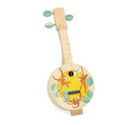 Janod - Banjo de Madera - Instrumento Musical para niños - 3 Cuerdas de Repuesto Incluidas - Juguete Musical de imitación - Guitarra Banjo para niños - A Partir de 3 años - J07661