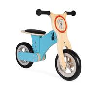 Janod - Bikloon Little Racer, Bicicleta de equilibrio de madera - Desarrolla la motricidad y el sentido del equilibrio - Juguete de madera - Certificado FSC - A partir de 2 años, J03285