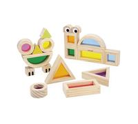 Janod Madera para Ensamblar-Juego de Despertar Sensorial-18 Bloques y 6 Tarjetas Modelo-Aprender Formas y Colores-Desarrolla la Motricidad Fina-A Partir de 12 Meses-J05306 (JURATOYS J05306)