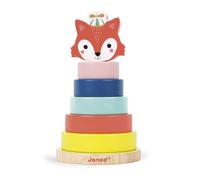 Janod - Bosque Apilable Baby Forest - Juguete de Madera Para Apilar - Desarrollo de La Motricidad Fina - Multicolor - A Partir de 1 Año, J08014