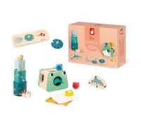 JANOD - Box Juegos Bebé 1 Año - Juguetes de estímulo con Puzle para Trabajar la Motricidad - Juego Sensorial - Estimula al Recién Nacido - Caja de Formas - Juguete Infantil a Partir de 1 Año - J04063