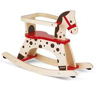 Janod - Caballito de Madera Caramel - Juguete para Primeros Años - Aprendizaje del Equilibrio - Desde 1 año, J05984, Marrón y Rojo