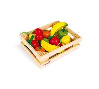 Janod - Caja con 12 Frutas de Madera, para Jugar A Tomar el Café, A Cocinar O A las Tiendas - Desde Los 3 Años, J05610