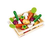 Janod - Caja con 12 Verduras de Madera, para Jugar A Tomar el Café, A Cocinar O A las Tiendas - Desde Los 3 Años, J05611