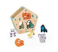 Janod - Caja de Formas Animales - Juego de Encajar de Madera - Juguete de Estímulo para Bebés - Colores y Motricidad Fina - Colaboración con WWF - Certificado FSC - Desde 18 Meses, J08612