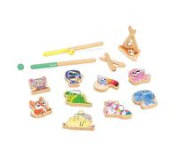 Janod - Caña con Pinzas Applepop - Juego de Habilidad Infantil - 2 Pinzas + 10 Animales + 1 Bolsa - Ejercita Destreza y Concentración - Juguete de Madera FSC - A Partir De 3 Años, J03352