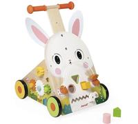 Janod Carrito andador multiactividades de madera Conejo