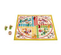 Janod - Carrousel Ludo Game - Traditional Board Game - Wooden Figurines - For children from the Age of 4, J02744