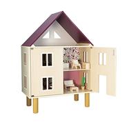 Janod - Casa de Muñecas de Madera Twist - 11 Accesorios de Madera - Muebles - Puertas Magnéticas - Juguete de Madera FSC - A Partir de 3 Años, J06617