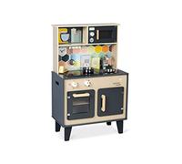 Janod Cocina de Madera para niños, Cocina Equipada con luz y Sonido, Cocina de Madera con 3 Accesorios, 3 Cajas de cartón para Comida, A Partir de 3 años, 86 x 55 x 29.5 cm