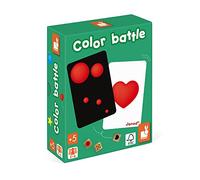 Janod - Color Battle (Madera y cartón) - Juego de Velocidad y Estrategia - 2 a 6 Jugadores - A Partir de 5 años - J02699