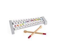 Janod - Confetti - Xilófono en Madera y Metal, Instrumento Musical para Niños, Juguete de Imitación y Estimulación Del Talento Musical - Desde Los 2 Años, J07604
