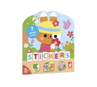 Janod Cuaderno Partir de 18 Meses-Tema del campo-12 Decorar-8 páginas de Pegatinas-Ocio Creativo para los niños-Entrenamiento de la motricidad Fina (JURATOYS J09198)