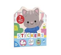 Janod Cuaderno 18 Meses-Tema La Casa-12 Decorar-8 Páginas de Pegatinas Reposicionables-Ocio Creativo para niños-Motricidad Fina y concentración (JURATOYS J09197)