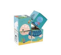 Janod - Cubos de Baño para Bebés 4 Piezas - Juguete de Estímulo - Manipulación A Partir de 10 Meses, J04713