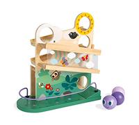 Janod - Descensor de Madera Oruga - Juguete de Desarrollo de Motricidad y Manipulación - Desde 1 Año, J08055, Multicolor