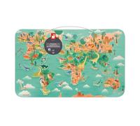 Janod- Dinosaur Mapamundi Magnético Dinosaurios-50 Imanes Dinosaurios + 1 Tablero + 1 Póster Modelo Juego Educativo Infantil-A Partir De 7 Años, J05836, Multicolor (JURATOYS