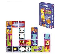 Janod - Dominos Jungle - Juego de Memoria y Asociación - 2 niveles - 2 a 4 jugadores - A partir de 3 años - J02771