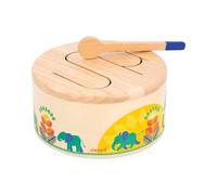JANOD - Drum Gioia - Tambor de Madera FSC + Baqueta - Juguete de Imitación y Estímulo Musical - Pintura al Agua - A Partir de 18 Meses, J07650