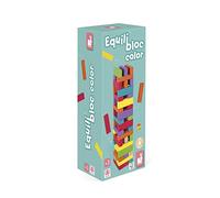 Janod Equilibloc Color - Bloques de Construcción de Madera - 60 Piezas - Juego de Habilidad - Multicolor - Desde 3 Años