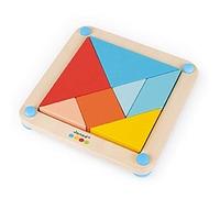 Janod - Essentiel - Tangram - Juego Educativo de Madera para Niños Pequeños - Pintura al Agua - A partir de 2 Años, J05070