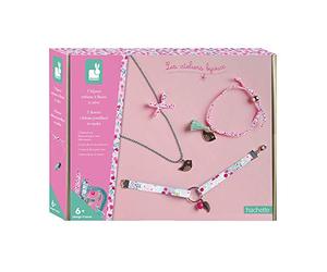 Janod - Estuche 3 Joyas Cintas de Flores para Crear - Les Ateliers Bijoux - Kit Infantil de Manualidades Creativas - Desarrolla la Motricidad Fina y la Creatividad - A Partir de 6 Años, J07928