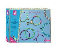 Janod - Estuche 7 Pulseras Brasileñas Fluorescentes para Crear - Les Ateliers Bijoux - Kit Infantil de Manualidades Creativas - Motricidad Fina y Creatividad - Desde 8 Años, J07929