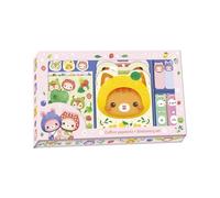 Janod - Estuche Completo de papelería - 3 Cuadernos, Notas Adhesivas, Gomas de borrar, Pegatinas y rotuladores Pastel - Kit Creativo Regalo de cumpleaños a Partir de 6 años