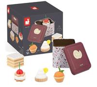 Janod - Estuche de Metal Twist - 1 Caja Metálica + 4 Pasteles de Madera y Fieltro - Juguete de Imitación e Imaginación - A Partir de 3 Años, J06627