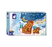 Janod - Estuche de Mosaicos de Espuma - Tema Invierno - Talleres de la Calma - 3 Cuadros - Kit de Manualidades para Niños - Aprendizaje de Motricidad Fina y Concentración - Desde los 5 años - J09151