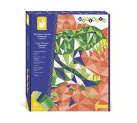 Janod - Estuche Mosaico Infantil Dinosaurios - Mysterix - Actividades Creativas Arte y Manualidades - Dos Cuadros - Pegatinas Espuma - Motricidad y Concentración - A partir de 7 Años, J07973