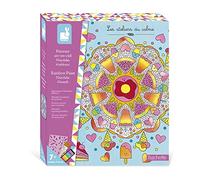 Janod - Estuche Pintura Arcoíris Mandala - Les Ateliers du Calme - Actividades Creativas Arte y Manualidades - Cuatro Cuadros - Motricidad y Concentración - A partir de 7 Años, J07992