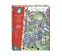 JANOD - Estuche Pintura Mágica Dinosaurios - Les Ateliers du Calme - Manualidad Creativa - 6 Cuadros Dinosaurios Colorear - Motricidad Fina y Concentración - A Partir de 6 Años, J07873