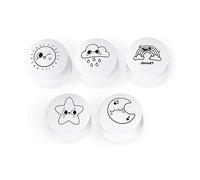 Janod - Estuche Stampinoo Sueños - 5 Sellos de Espuma y 1 Tintero Para Manos Pequeñas - Manualidades Creativas Bebé - Motricidad Fina y Creatividad - A partir de 18 Meses, J07717