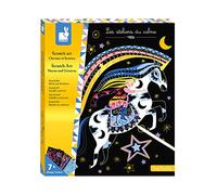 Janod - From 7 years old - Creative Kit Scratch Art Horses And Unicorns - Les Ateliers du Calme - Dexterity and Concentration - J07895