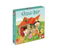 Janod - Fun Farm - Juego de Mesa Infantil - Cartón y Madera Maciza con Certificado FSC - A partir de 2 Años, J02641