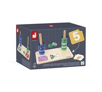 Janod - Gama Pedagogía - Componer y Comparar Números - 23 Accesorios de Madera FSC + 33 Cartas - Juguete Educativo Infantil - A partir de 36 Meses, J05085