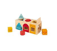 Janod - Geometric Shape Box (Wood) - Wooden Early-Learning Toy - Educational Game - Fine Motor Skills - 12 Months - J05330