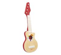 Janod - Guitarra Rock de Madera Confetti - Juguete Imitación y Estímulo Musical - 4 Cuerdas de Plástico + 4 de Repuesto - A Partir de 3 Años, J07644
