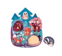 Janod - Happy Forest Puzzle 6 Pieces (Wood) - Develops Fine Mo (Importación USA)