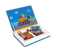 Janod - Magneti'Book Bólidos - Juego Educativo Magnético 50 piezas - Aprendizaje Motricidad Fina e Imaginación - Desde 3 años, J02715