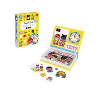 Janod - Magneti'Book La Hora - Juego Educativo Magnético Para Aprender la Hora - 75 piezas - Aprendizaje Motricidad Fina e Imaginación - Desde 3 años, J02724