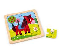 Janod J07063 Wooden puzzle 9 pieces, Tornado Horse