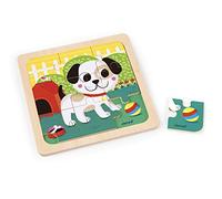 Janod J07066 Wooden puzzle 9 pieces, Titus Dog