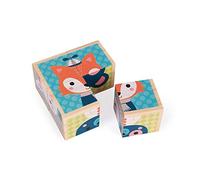 Janod J08000 My First Wooden Blocks, Forest Portraits