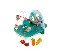 Janod - Wooden Looping Rabbit & Co - Toddler Manipulation and Motor Skills Toy - For children from the Age of 18 months, J08254, Multicolored